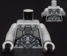 LEGO Minifigure Torso Ava Starr Ghost 76109 gray female armor Ant-Man 6232086