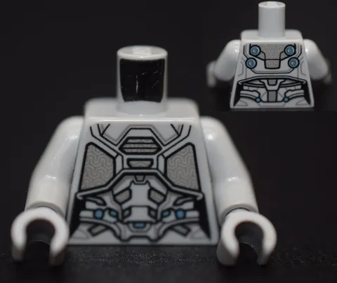 LEGO Minifigure Torso Ava Starr Ghost 76109 gray female armor Ant-Man 6232086