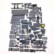 Lego Bricks Dark Gray Lot of 112 with Specialty pieces Replacement Parts