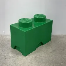 LEGO Green 2 Stud Stackable Storage Brick Box Container Organizer