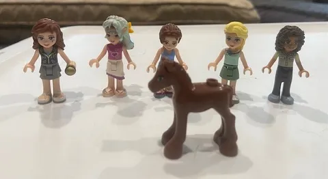 Authentic LEGO Minifigure Lot of 8 Friend Figures, horse rabbits etc