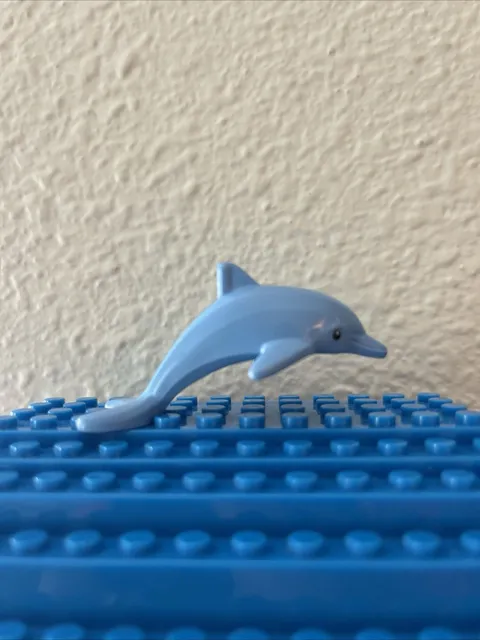 LEGO Blue Dolphin Molded Animal Figure Baby Animals Set Plastic 1 Piece