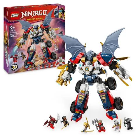 LEGO NINJAGO Zane's ultra-combomecha, 4-in-1 bouw- en speelset met auto, vliegtu
