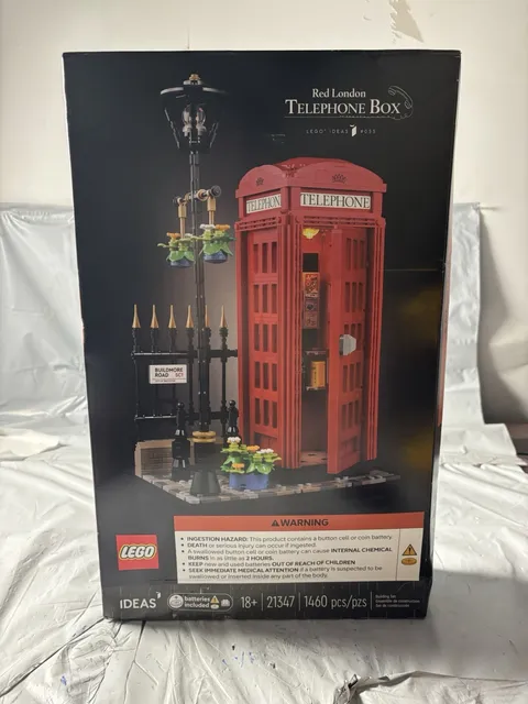LEGO IDEAS': Red London TELEPHONE BOX # 21347 New / Damage Box