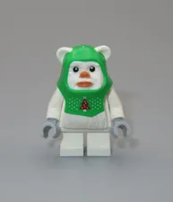 LEGO Star Wars New Ewok Holiday Christmas outfit white minifigure 75366