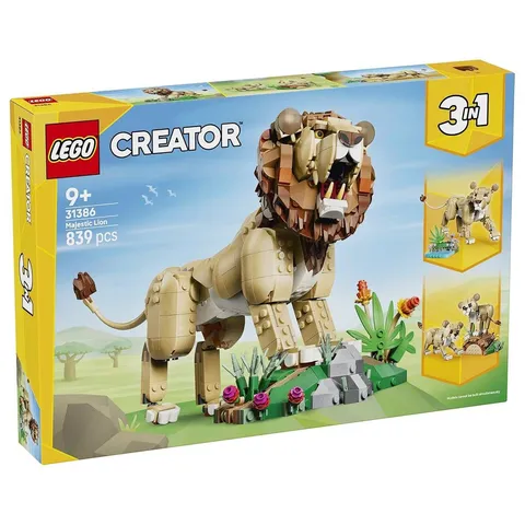 LEGO Creator 3in1 Wild Animals Majestic Lion 31163 Building Set