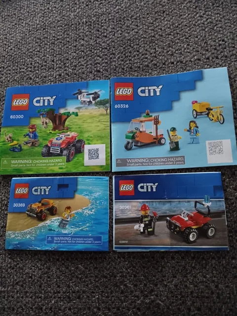 4 LEGO CITY#30361,,30369,,60300,,60326 INSTRUCTION MANUALS,, ONLY,,LOOK 