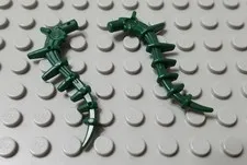LEGO Lot of 2 Dark Green Bionicle Spiney Animal Tail Plant Vines