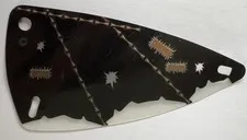 LEGO - Plastic Triangle 6 x 12 Wing with Patched Cloth Pattern - Black