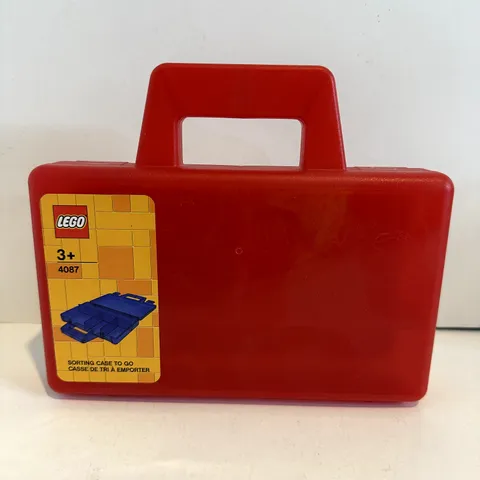 LEGO Sorting Box to Go Travel Case Organizing Dividers Red, NEW