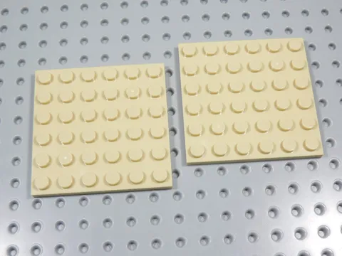 LEGO Lot of 2 Tan 6x6 Plates BT