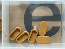 LEGO Parts - Medium Nougat Tile, Round 1 x 2 Oval - No 1126 - QTY 5