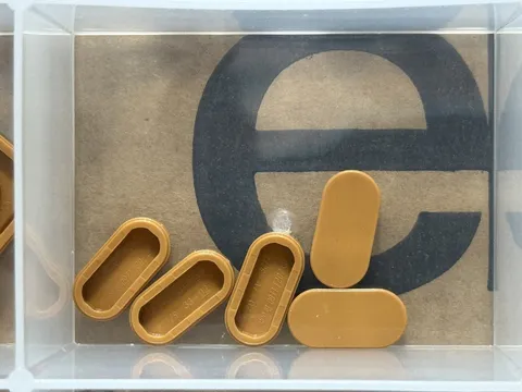 LEGO Parts - Medium Nougat Tile, Round 1 x 2 Oval - No 1126 - QTY 5