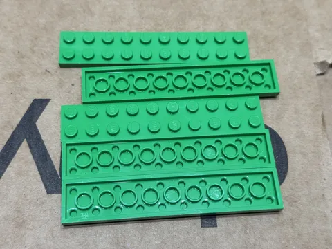 LEGO Parts - Bright Green Plate 2 x 10 - No 3832 - QTY 5