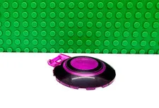 Lego 1 Trans Dark Pink 6x6 w/ Black Hatch Canopy Dome Windshield Windscreen NEW