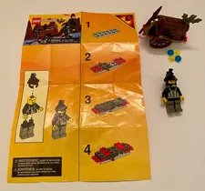 Lego 6028 Castle: Treasure Chest Complete Set w/ Minifig & Instructions - No Box