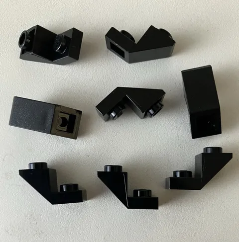 LEGO 8x NEW Pieces Slope Inverted 45 2x1 w/ 2/3 Cutout BLACK #2310