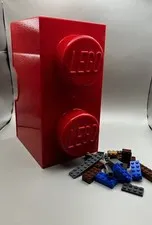 LEGO Storage box  Brick Box Red rectangular plastic container preowned