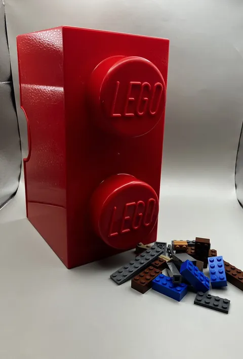 LEGO Storage box  Brick Box Red rectangular plastic container preowned