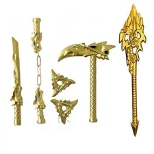 Custom LEGO NINJAGO Golden Weapons + Mega weapon 