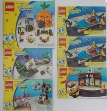 6 Lego SpongeBob Manuals 2-3815, 3816, 3817, 3818 + 3833 No Legos Manuals Only