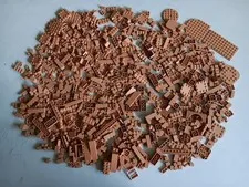LEGO BULK LOT 890 MEDIUM DARK FLESH/NOUGAT BRICKS PLATES  & SPECIALTY PIECES