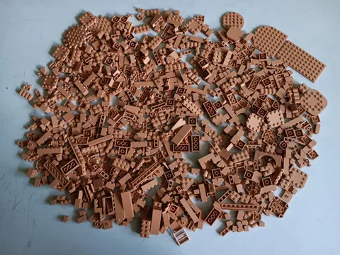 LEGO BULK LOT 890 MEDIUM DARK FLESH/NOUGAT BRICKS PLATES  & SPECIALTY PIECES