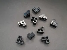LEGO - 10x - Brick - Brick - 2x2 Corner - Black - 2357