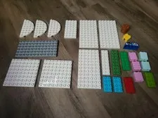 Lot of 25 Lego Duplo Base Plates And  various Pieces