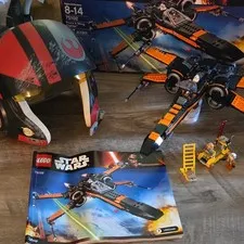 LEGO Star Wars Poe’s X-Wing Fighter 75102 100% Complete Disney Poe X-WING HELEME
