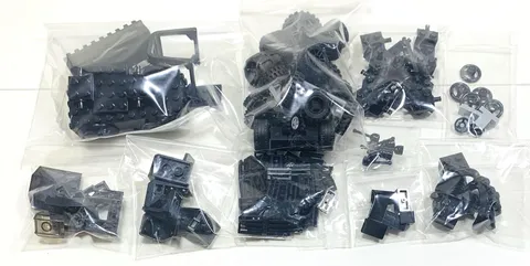 Lego Black Vehicle Car Truck Parts 140pc Lot Wheel Tire Steering Axle Hood Grill