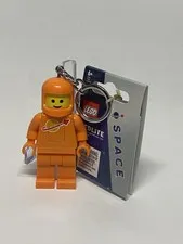 LEGO New LED Lite Keychain Spaceman Astronaut  orange 3" minifigure light