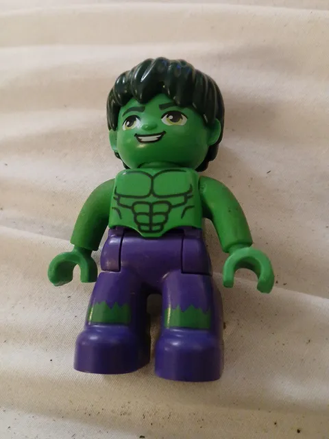 Incredible Hulk Lego Duplo Loose Figure Green & Purple From 10876 Superhero F Sh