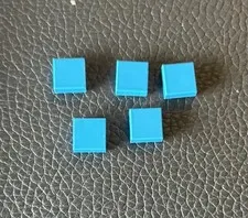 Lego Lot of 5 Tile 1x1 Flat Smooth Top Plate Dark Azure Finishing Part #3070