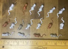 LEGO  lot of 17 RATS  BROWN  GRAY LIGHT GRAY RAT