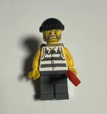 LEGO City Verne The Robber Jail Prisoner Minifigure with Accessories 4437 4440