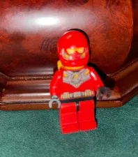 LEGO Minifigure Red Superhero Figure with Tank Plastic Minifigure