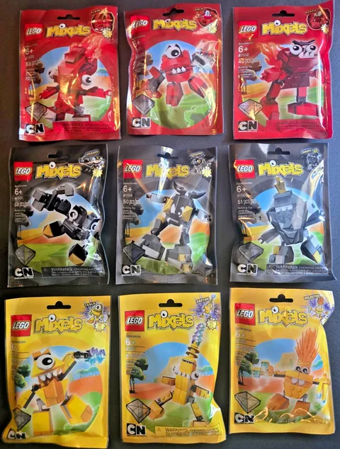 LEGO MIXELS Series 1 Complete Set All 9 packs NEW Sealed Retired Ships Free!