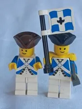 Vintage LEGO Pirates Imperial Soldiers Minifigures Lot of 4 Blue Coats Guard