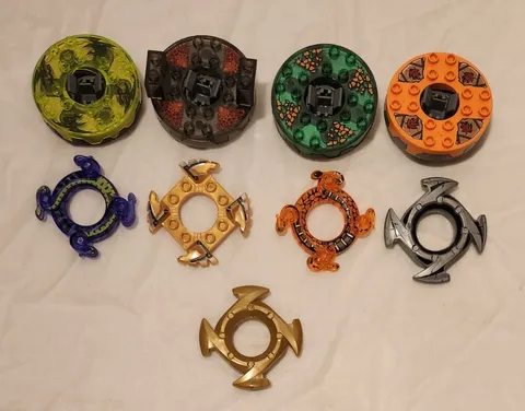 2010 Lego Ninjago Spinners - 4 Spinners 9591 / 9572 / 9558 / 9569