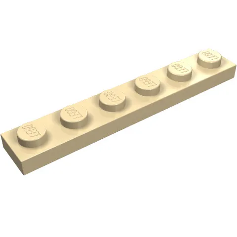 10x LEGO® Part 3666 - Plate 1 x 6