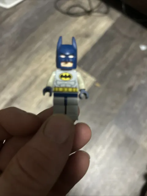 Light Blue Grey Suit With Yellow Belt And Chest Dark Blue Mask Batman 