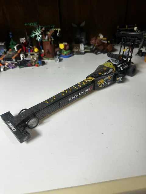 LEGO Speed Champions Mopar Dodge SRT Top Fuel Dragster Built