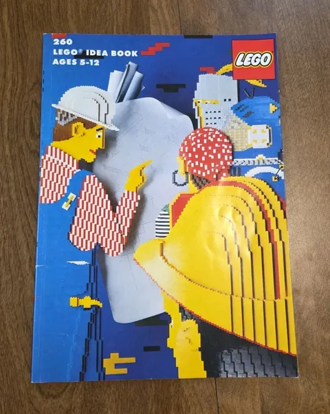 LEGO Vintage Idea Book 260 1990 Illustrated Castle City Cars Pirates NO Stickers