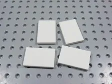 LEGO Lot of 4 White 2x3 Smooth Tiles Plates BB