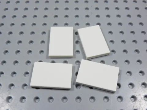 LEGO Lot of 4 White 2x3 Smooth Tiles Plates BB