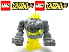 LEGO POWER MINERS 8963 8709 GEOLIX ROCK MONSTER (3 CRYSTALS ON BACK) * CLEAN!