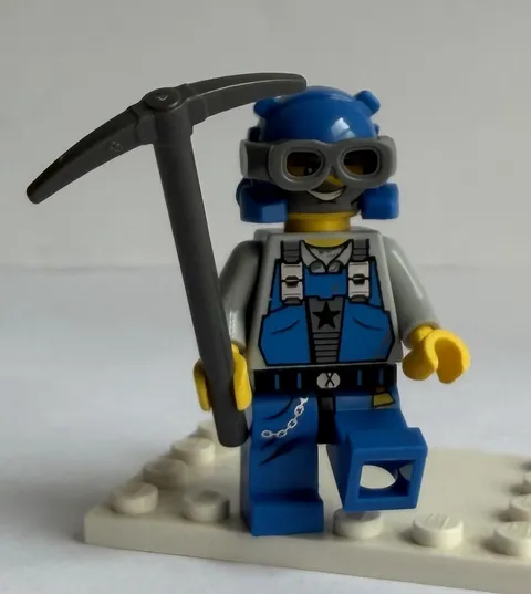 LEGO Power Miners Duke beard minifigure 8708 8960 8964 Dual Face