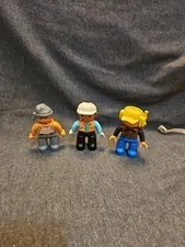 Duplo Lot of 3 Figures- Construction, Driver, Pirate 