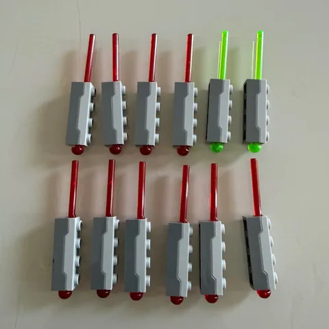 LEGO Spring Shooter with Shooter Dart Light Bluish Gray 12pc Lot Excellent